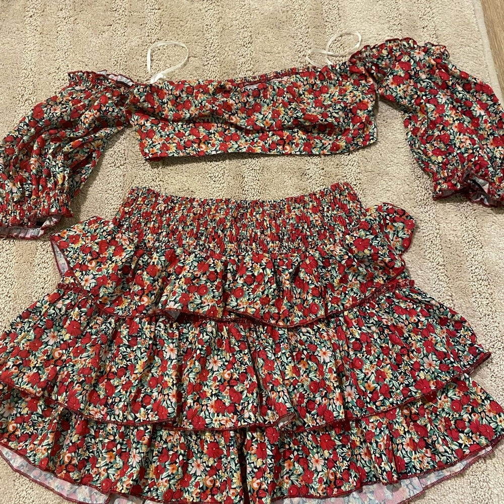 matching floral set